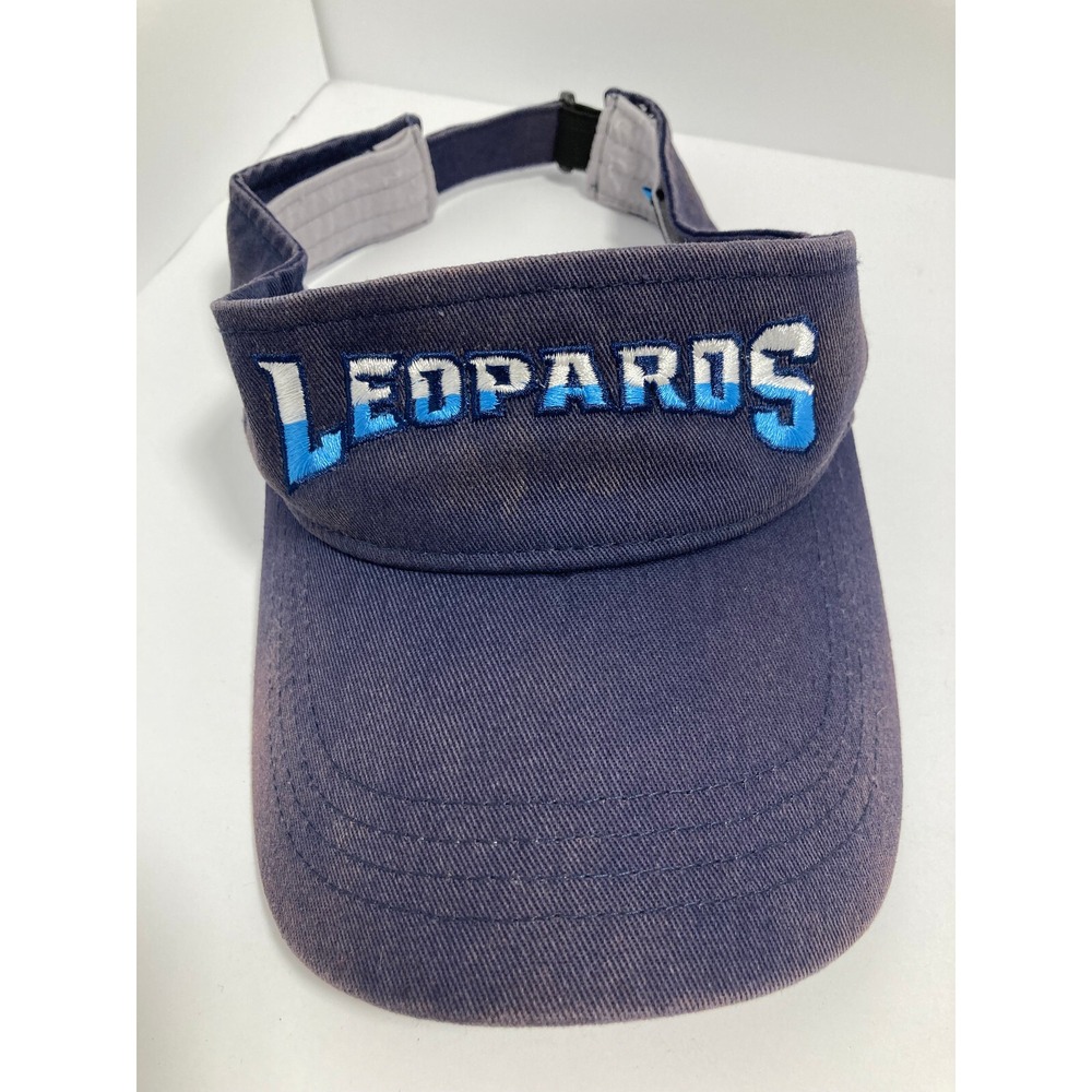 Champro Leopards Visor Cap Hat‎ Adult Navy Blue Embroidered Athletic HV6 STAINS